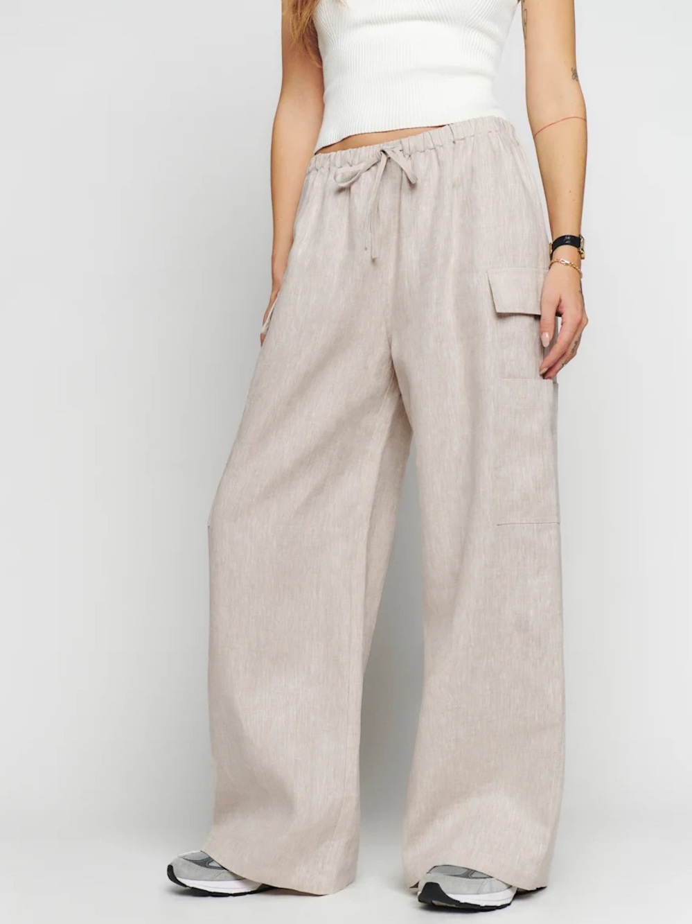 REFORMATION Ethan Linen Pant Size Large